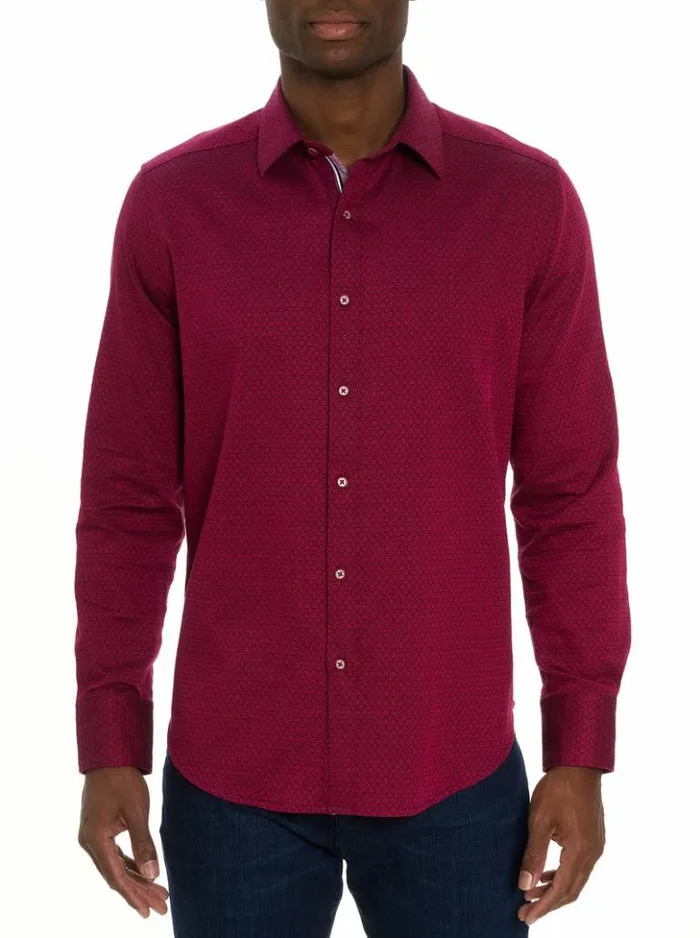 Men Robert Graham Button Down Shirts Metro Long Sleeve Button Down Shirt Raspberry Men Robert Graham Button Down Shirts Metro Long Sleeve Button Down Shirt Raspberry