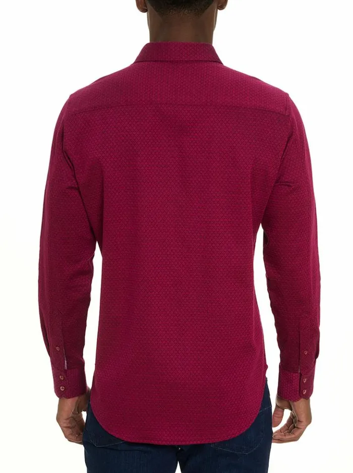 Men Robert Graham Button Down Shirts Metro Long Sleeve Button Down Shirt Raspberry