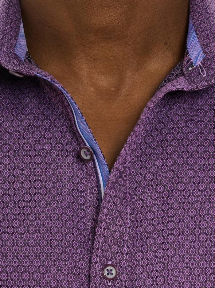 Men Robert Graham Button Down Shirts Metro Long Sleeve Button Down Shirt Raspberry
