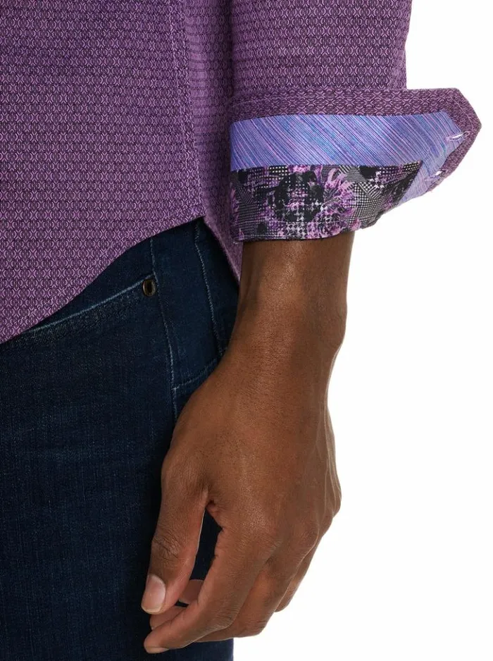 Men Robert Graham Button Down Shirts Metro Long Sleeve Button Down Shirt Raspberry