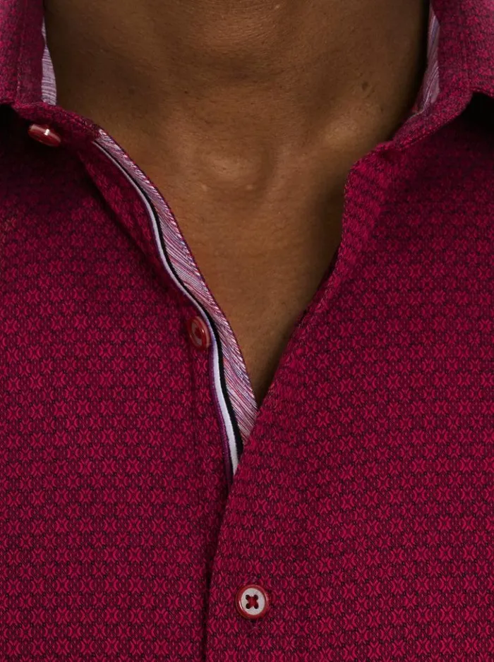 Men Robert Graham Button Down Shirts Metro Long Sleeve Button Down Shirt Raspberry