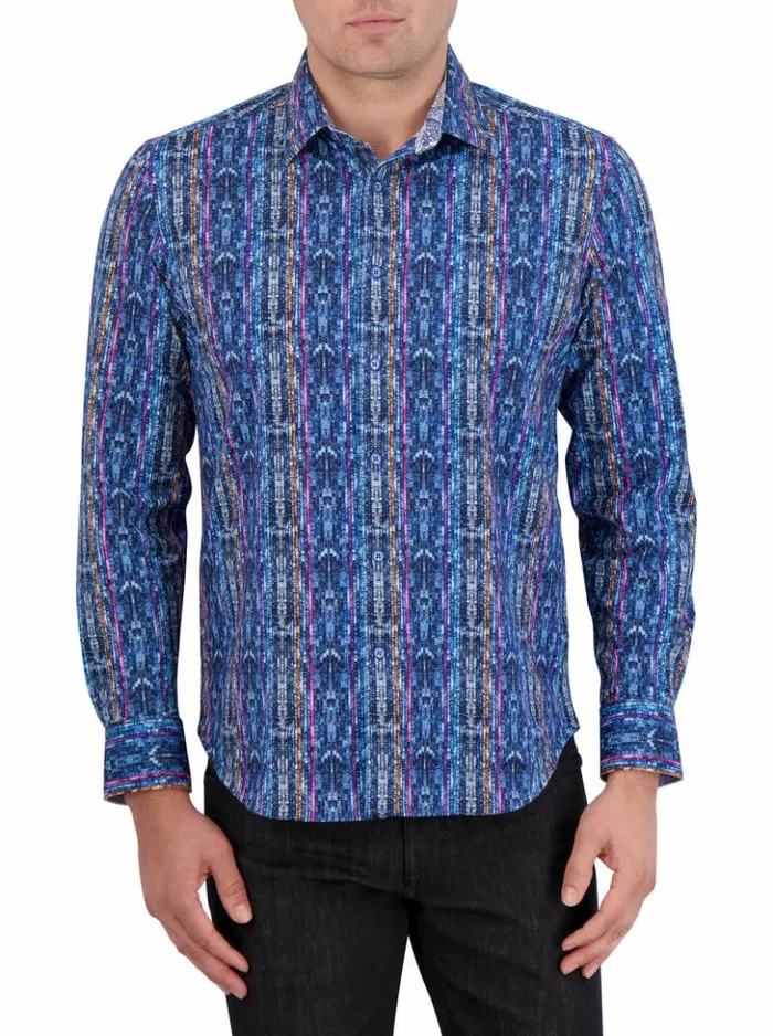 Men Robert Graham Button Down Shirts Oasis Motion Long Sleeve Knit Shirt Multi Men Robert Graham Button Down Shirts Oasis Motion Long Sleeve Knit Shirt Multi