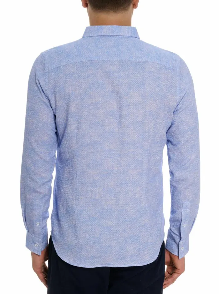 Men Robert Graham Button Down Shirts Reid Long Sleeve Button Down Shirt Lightblue