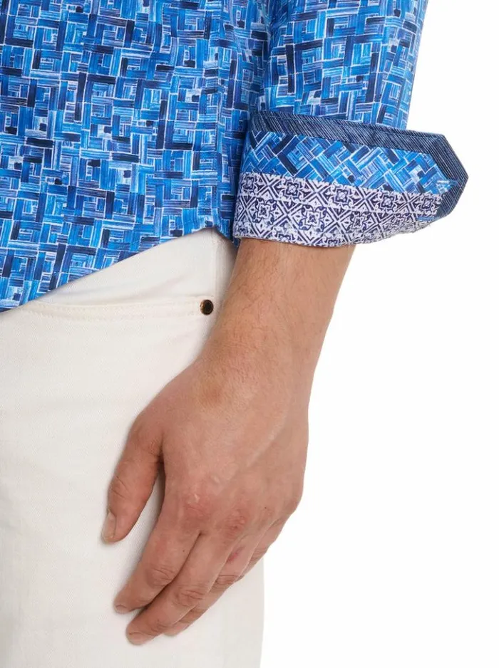 Men Robert Graham Button Down Shirts Seas The Day Long Sleeve Button Down Shirt Classic