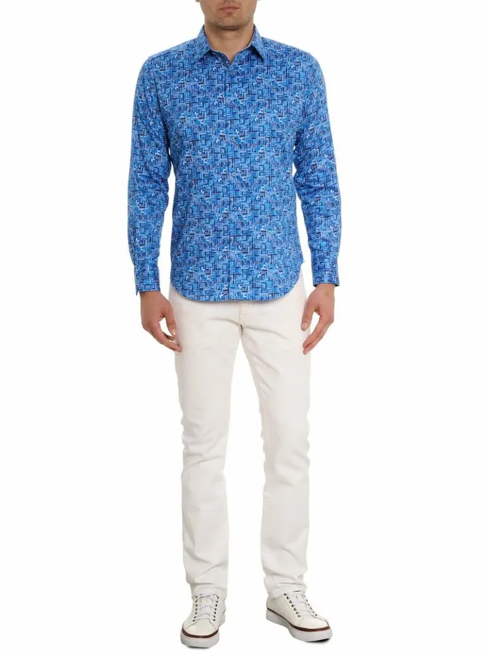 Men Robert Graham Button Down Shirts Seas The Day Long Sleeve Button Down Shirt Classic