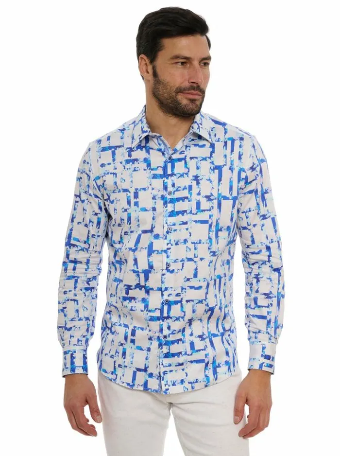 Men Robert Graham Button Down Shirts Triton Long Sleeve Button Down Shirt Big Blue Men Robert Graham Button Down Shirts Triton Long Sleeve Button Down Shirt Big Blue