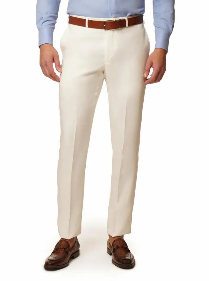 Men Robert Graham Jeans and Pants Linen Dress Pant White