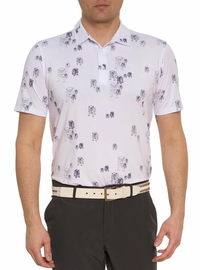 Men Robert Graham Polos and TShirts Graham Performance Polo White