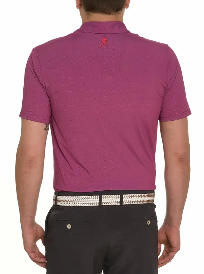 Men Robert Graham Polos and TShirts Hyde Performance Polo Berry