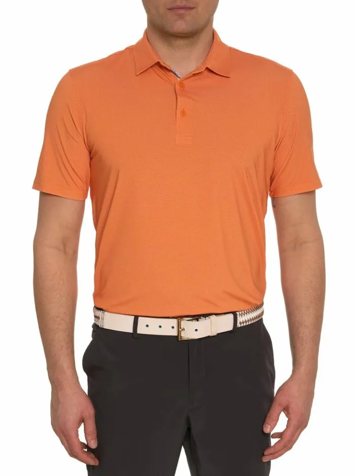 Men Robert Graham Polos and TShirts Hyde Performance Polo Berry