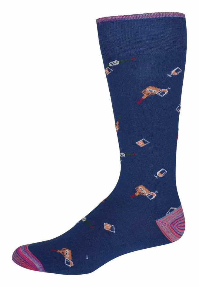 Men Robert Graham Socks GoodNight Sock Aqua