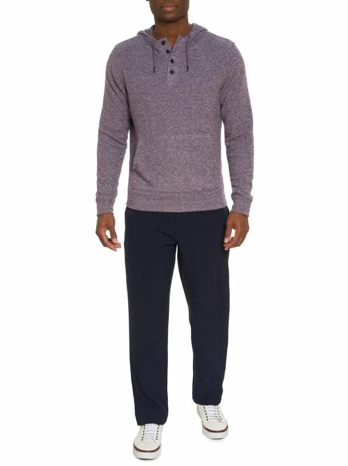 Men Robert Graham Sweaters and Knits Ainsworth Performance Long Sleeve Knit Purple