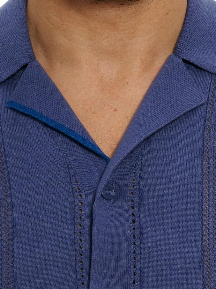Men Robert Graham Sweaters and Knits Delmar Sweater Indigo