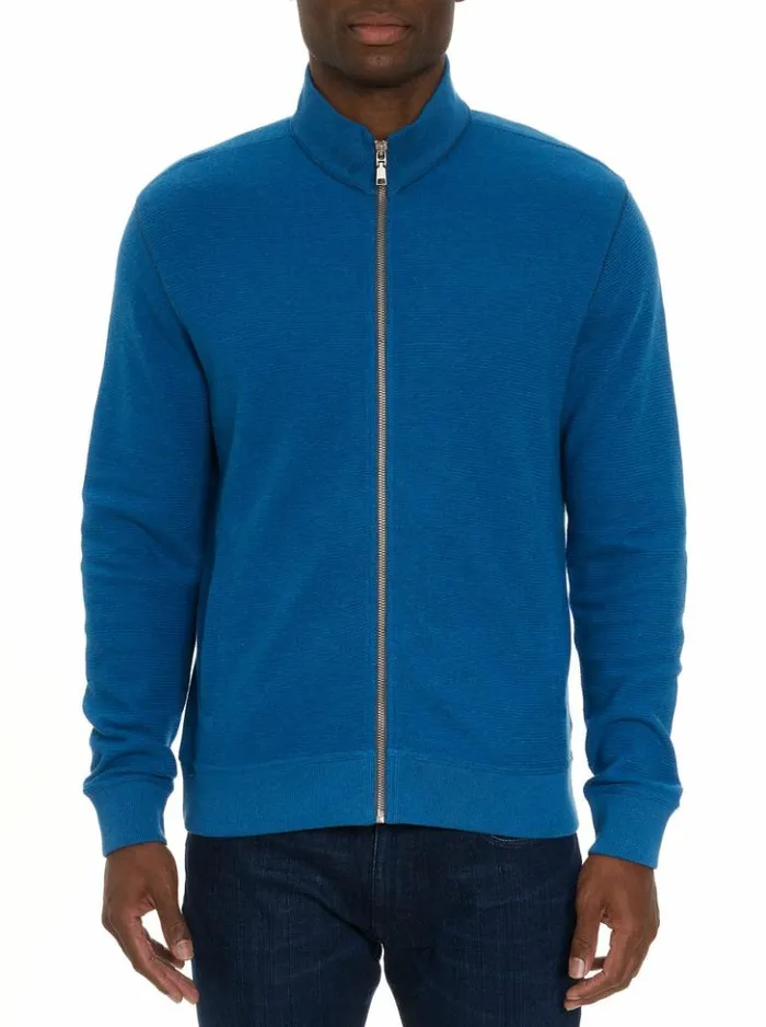 Men Robert Graham Sweaters and Knits Moser Long Sleeve Knit Blue