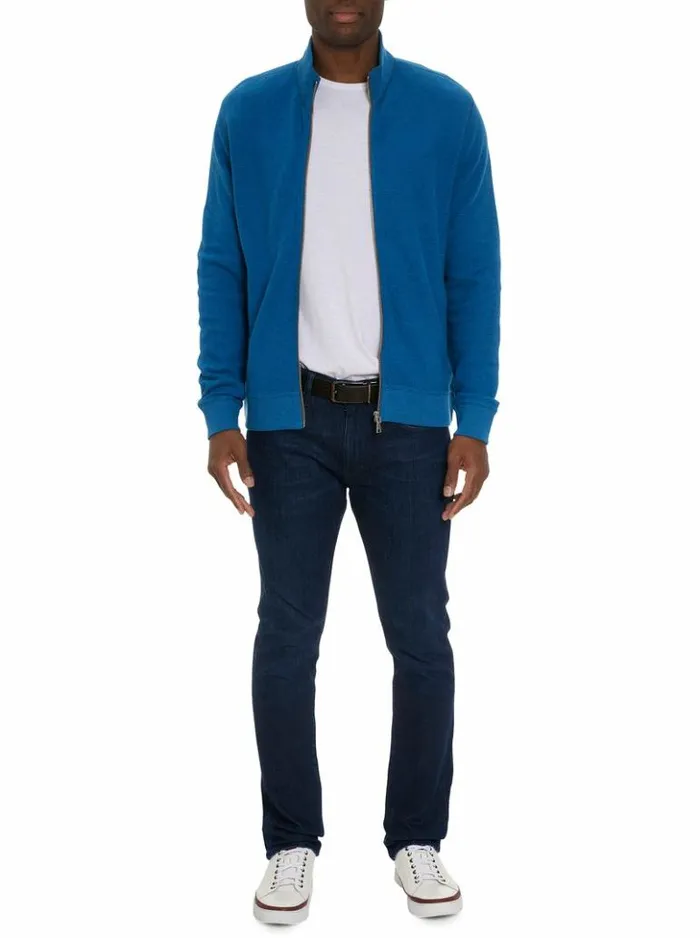 Men Robert Graham Sweaters and Knits Moser Long Sleeve Knit Blue