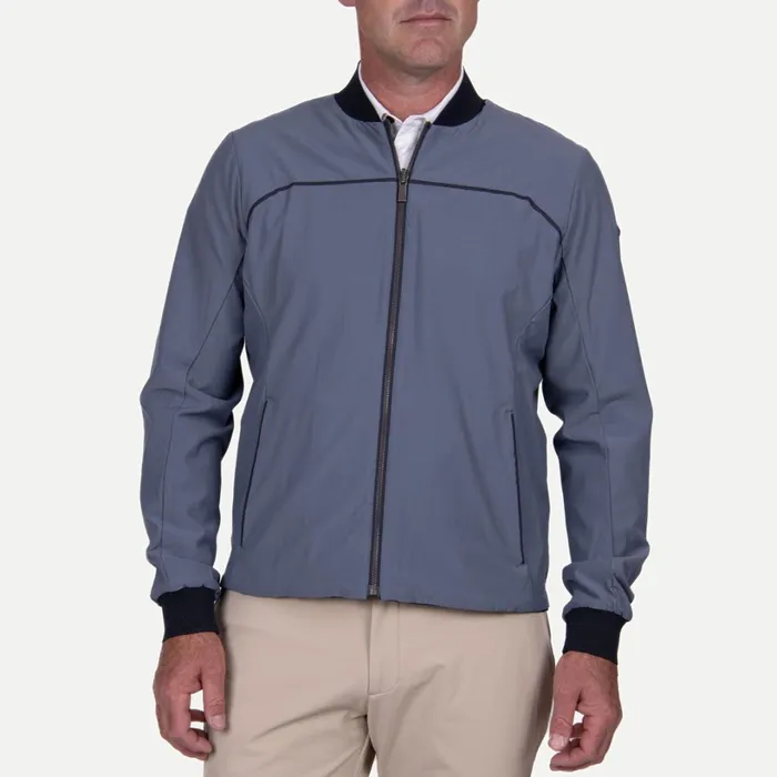 Men Rylan Bomber Jacket Deep Spacesteel Blue KJUS Jackets and Vests