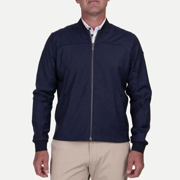 Men Rylan Bomber Jacket Deep Spacesteel Blue KJUS Jackets and Vests