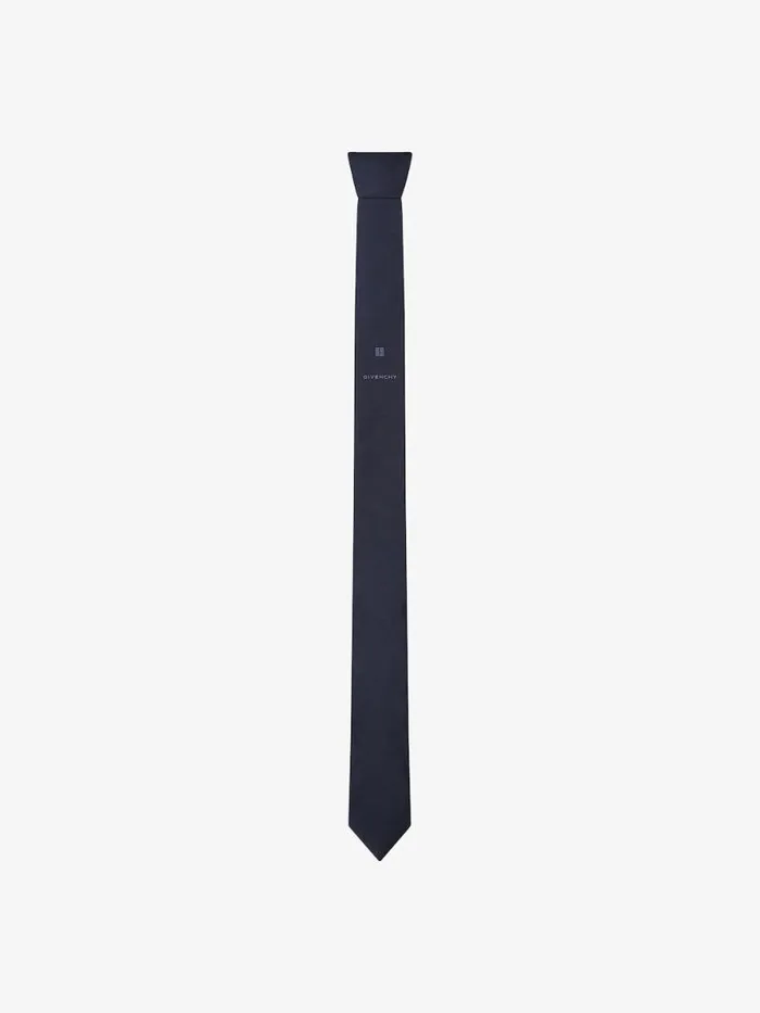 Men Scarves and Ties Givenchy GIVENCHY 4G Tie In Silk Navy