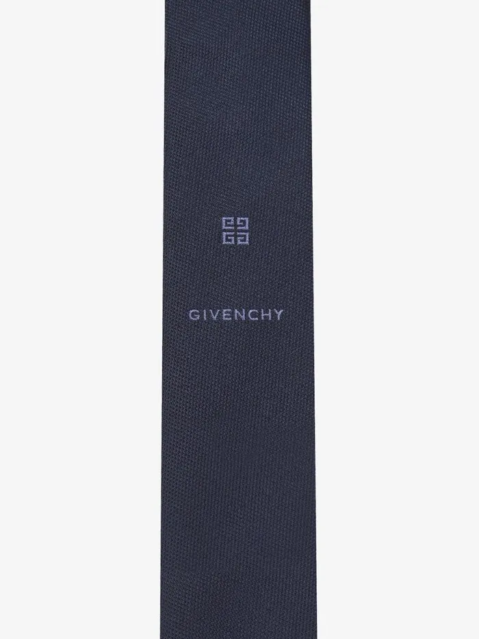 Men Scarves and Ties Givenchy GIVENCHY 4G Tie In Silk Navy Men Scarves and Ties Givenchy GIVENCHY 4G Tie In Silk Navy