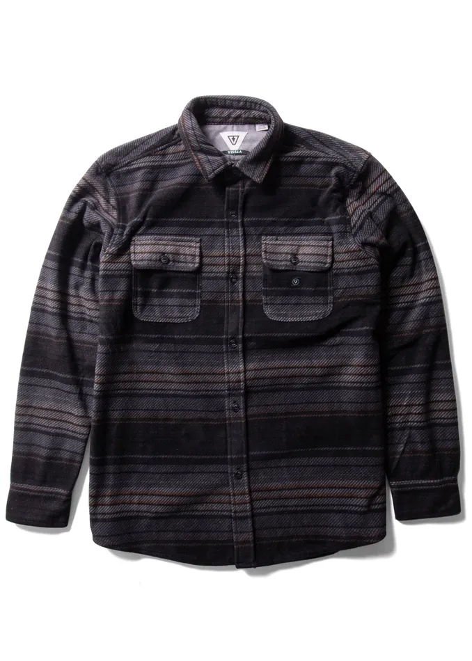 Men Shirts and Flannels Vissla EcoZy Ls Polar Flannel Charcoal