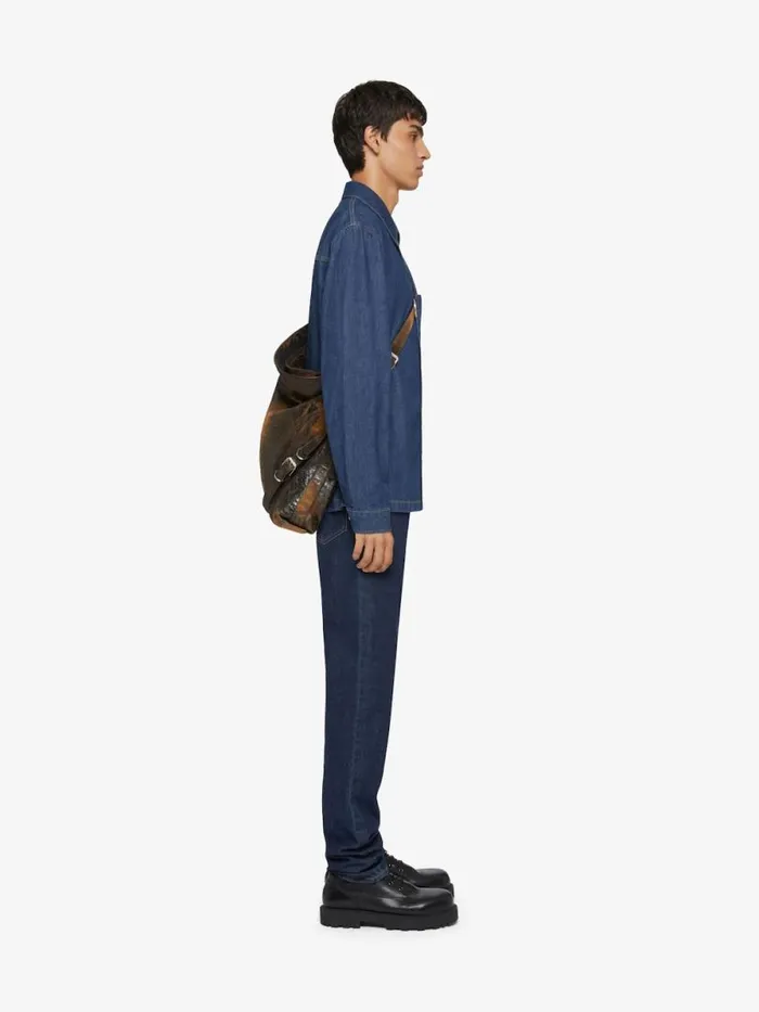Men Shirts Givenchy Boxy Fit Shirt In Denim Indigo Blue