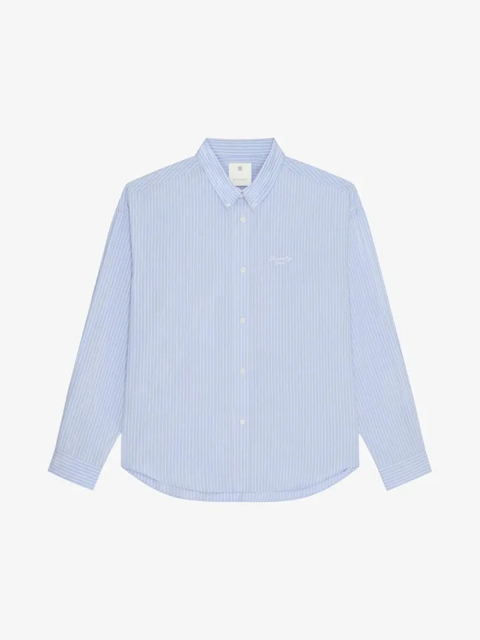 Men Shirts Givenchy GIVENCHY 1952 Shirt In Cotton Light Blue