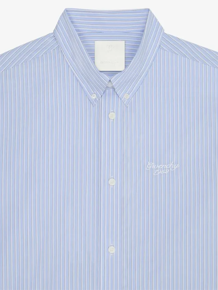 Men Shirts Givenchy GIVENCHY 1952 Shirt In Cotton Light Blue