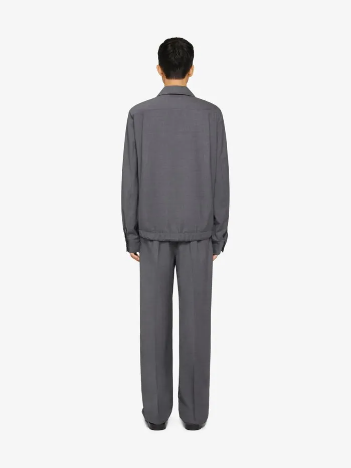Men Shirts Givenchy Overshirt In Wool Medium Grey