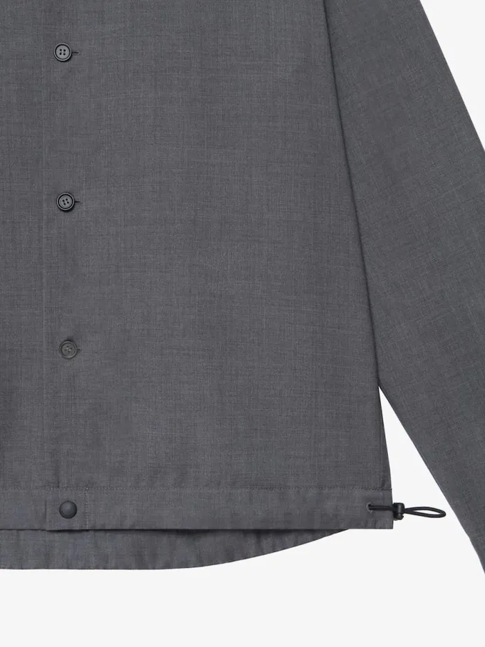 Men Shirts Givenchy Overshirt In Wool Medium Grey