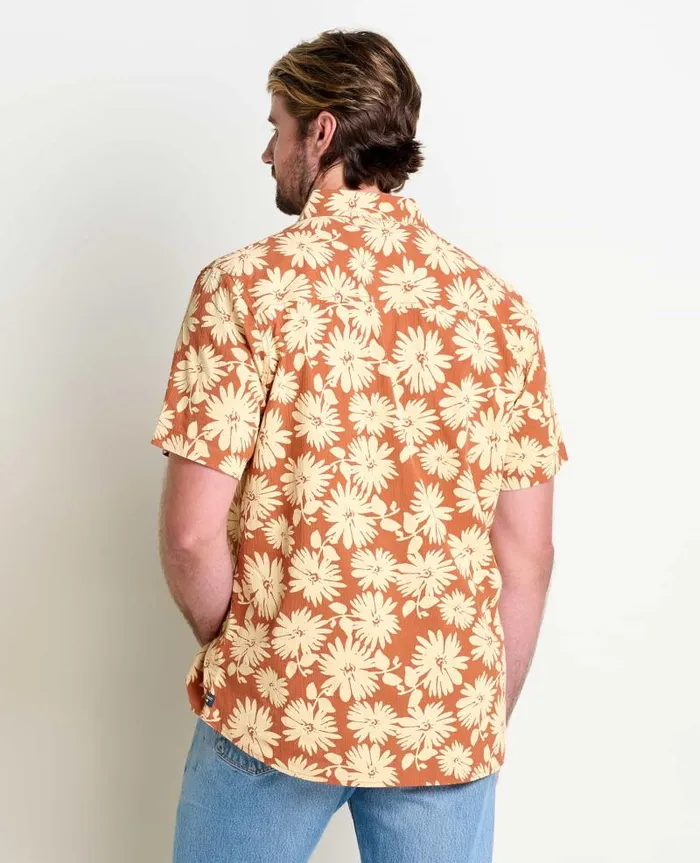 Men Shirts Toad and Co Fletcher Short Sleeve Shirt Umber Large Floral Print