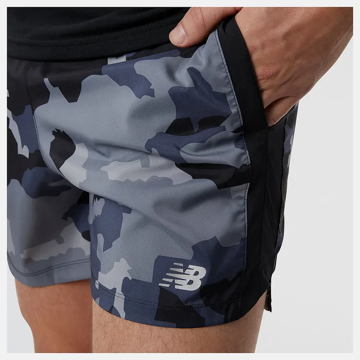Men Shorts New Balance Printed Accelerate 5 Inch Short THUNDER Men Shorts New Balance Printed Accelerate 5 Inch Short THUNDER