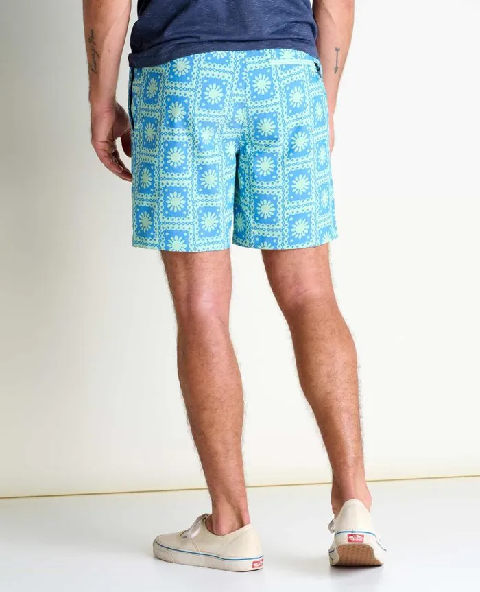 Men Shorts Toad and Co Boundless PullOn Short Chicory Sun Tile Print