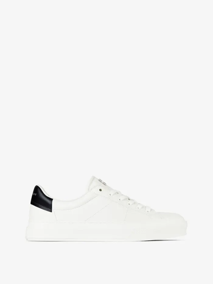 Men Sneakers Givenchy City Sport Sneakers In Leather Whiteblack