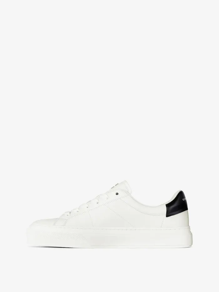 Men Sneakers Givenchy City Sport Sneakers In Leather Whiteblack Men Sneakers Givenchy City Sport Sneakers In Leather Whiteblack