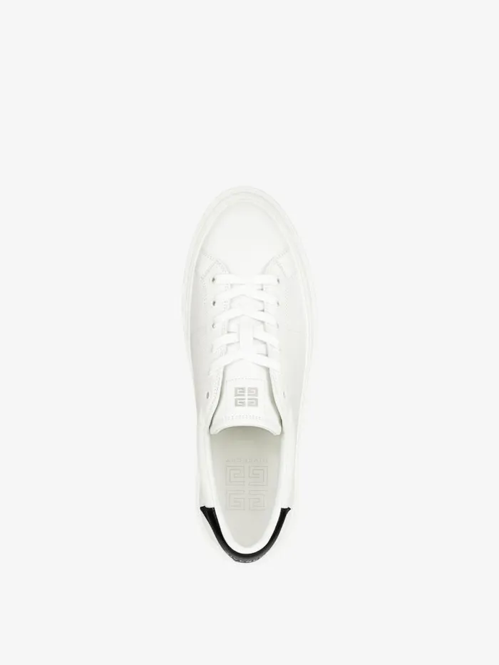 Men Sneakers Givenchy City Sport Sneakers In Leather Whiteblack Men Sneakers Givenchy City Sport Sneakers In Leather Whiteblack