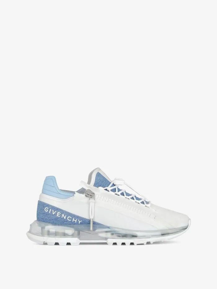 Men Sneakers Givenchy Spectre Runner Sneakers In Synthetic Leather And Denim Denim Blue Men Sneakers Givenchy Spectre Runner Sneakers In Synthetic Leather And Denim Denim Blue