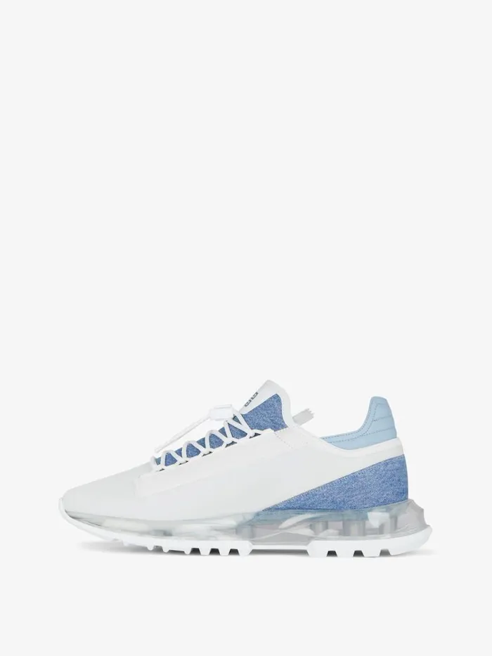 Men Sneakers Givenchy Spectre Runner Sneakers In Synthetic Leather And Denim Denim Blue Men Sneakers Givenchy Spectre Runner Sneakers In Synthetic Leather And Denim Denim Blue