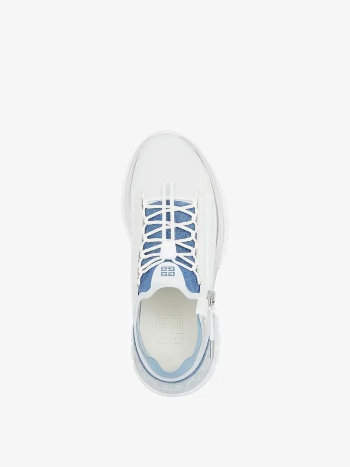 Men Sneakers Givenchy Spectre Runner Sneakers In Synthetic Leather And Denim Denim Blue Men Sneakers Givenchy Spectre Runner Sneakers In Synthetic Leather And Denim Denim Blue