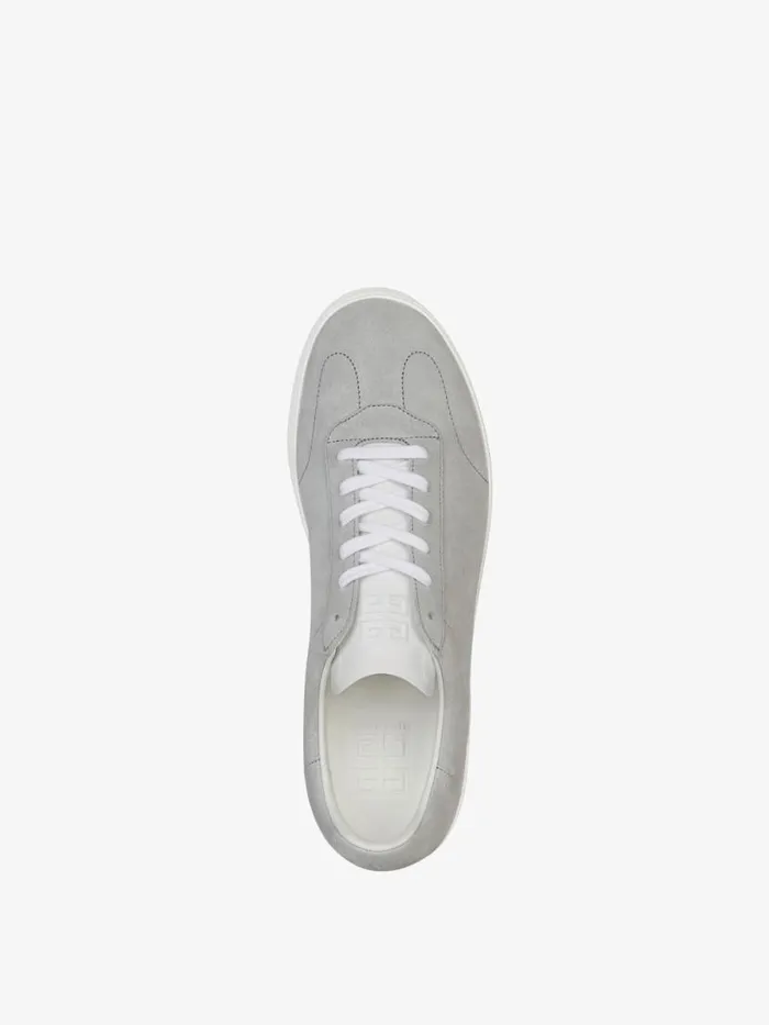 Men Sneakers Givenchy Town Sneakers In Suede Light Grey