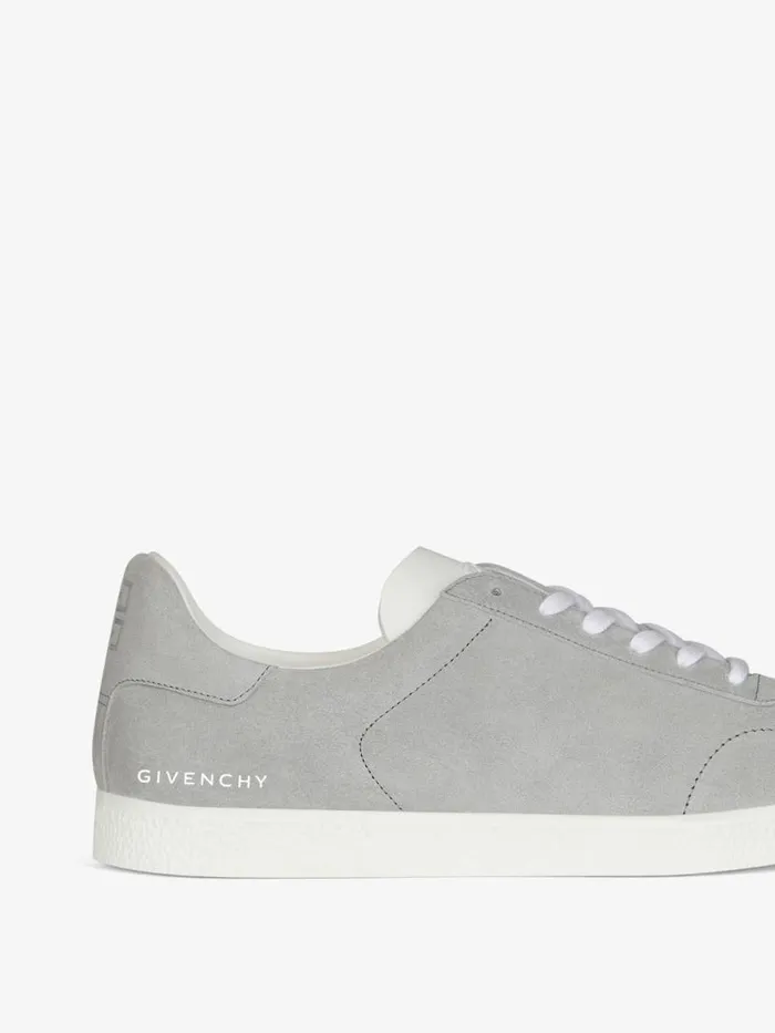 Men Sneakers Givenchy Town Sneakers In Suede Light Grey