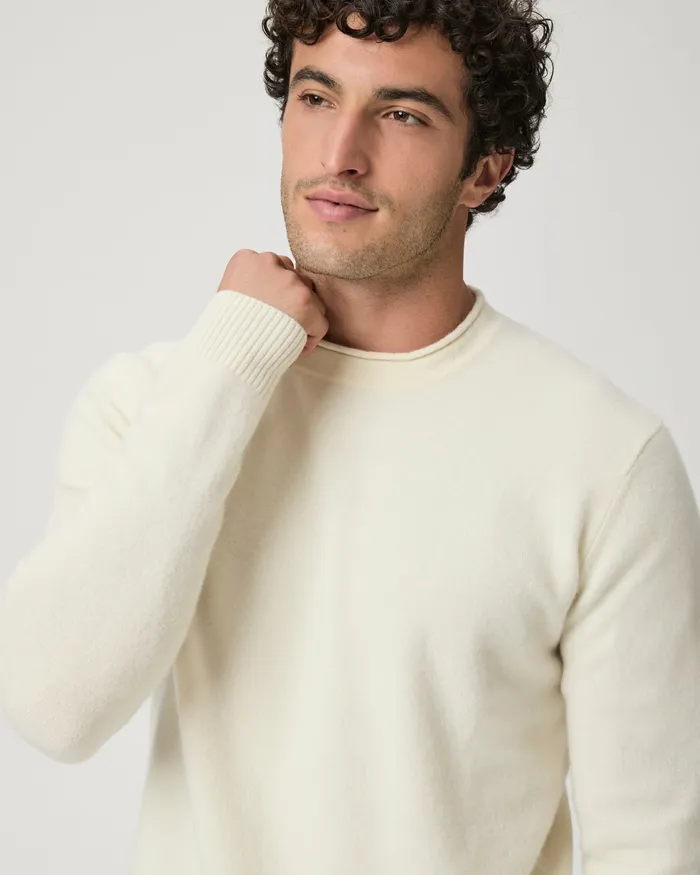Men Sweaters and Sweatshirts PAIGE Icon Capsule Vick Crew Neck Sweater 8211 Natural