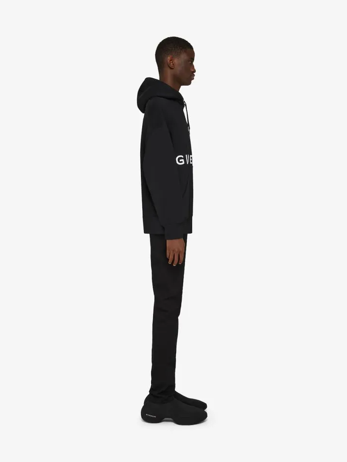 Men Sweatshirts and Hoodies Givenchy GIVENCHY 4G Slim Fit Hoodie In Fleece Black