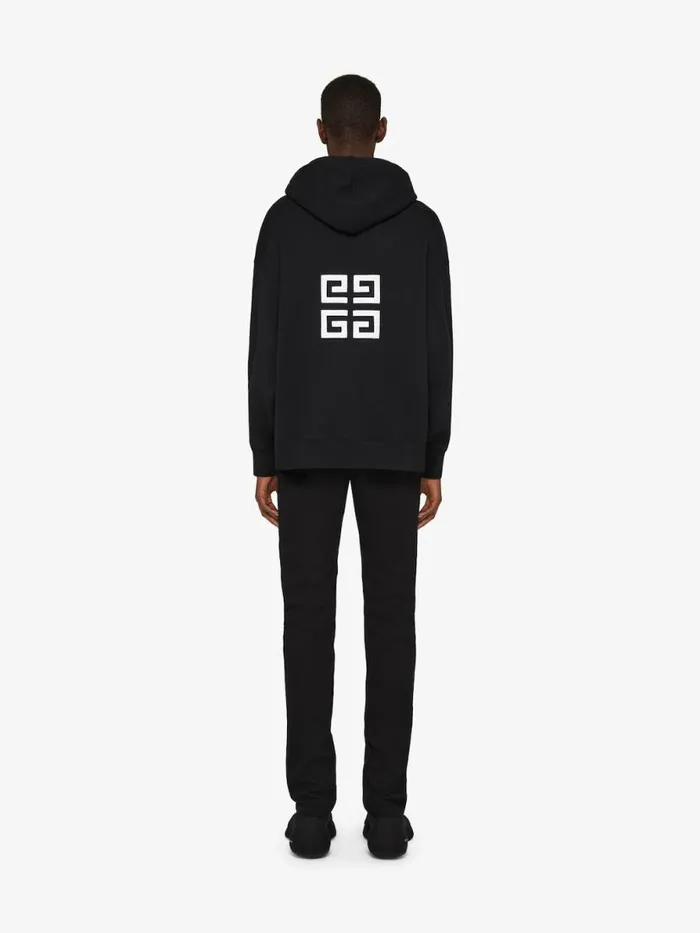 Men Sweatshirts and Hoodies Givenchy GIVENCHY 4G Slim Fit Hoodie In Fleece Black