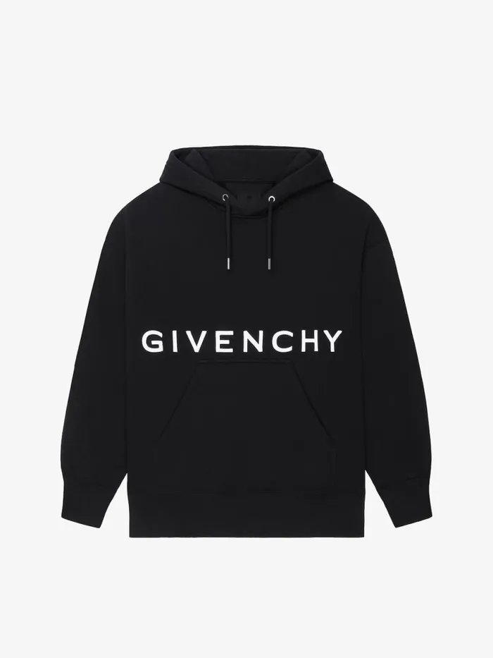 Men Sweatshirts and Hoodies Givenchy GIVENCHY 4G Slim Fit Hoodie In Fleece Black