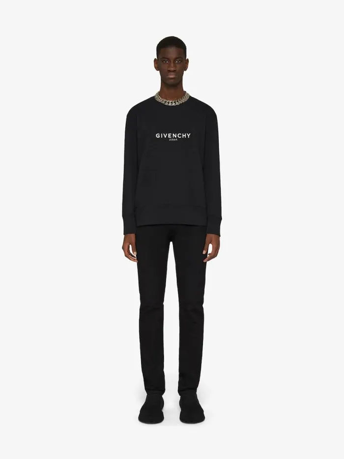 Men Sweatshirts and Hoodies Givenchy GIVENCHY Reverse Slim Fit Sweatshirt In Fleece Black Men Sweatshirts and Hoodies Givenchy GIVENCHY Reverse Slim Fit Sweatshirt In Fleece Black