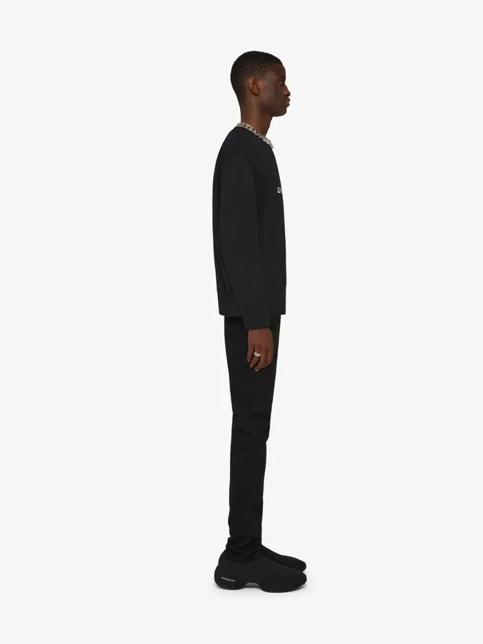 Men Sweatshirts and Hoodies Givenchy GIVENCHY Reverse Slim Fit Sweatshirt In Fleece Black