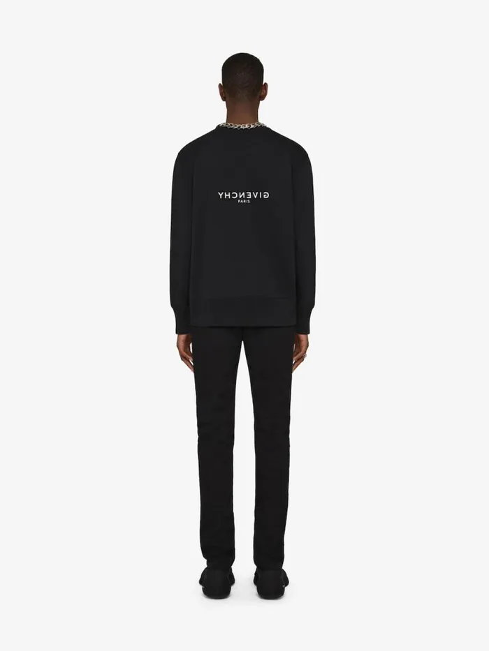Men Sweatshirts and Hoodies Givenchy GIVENCHY Reverse Slim Fit Sweatshirt In Fleece Black
