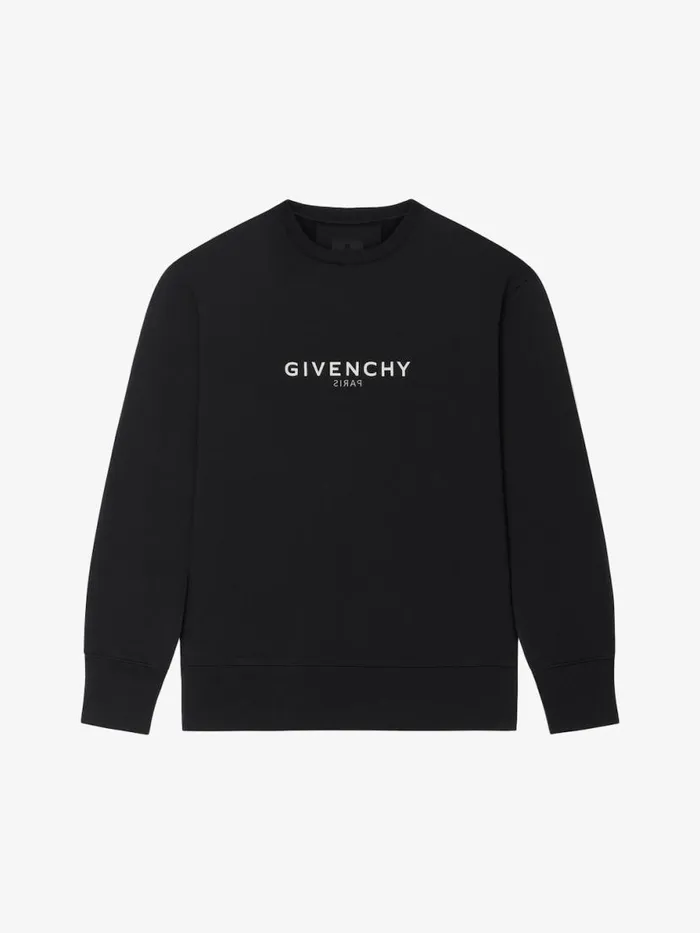Men Sweatshirts and Hoodies Givenchy GIVENCHY Reverse Slim Fit Sweatshirt In Fleece Black