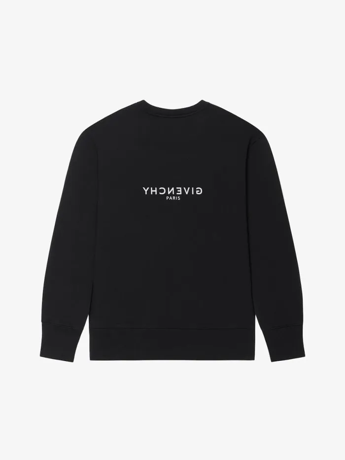 Men Sweatshirts and Hoodies Givenchy GIVENCHY Reverse Slim Fit Sweatshirt In Fleece Black