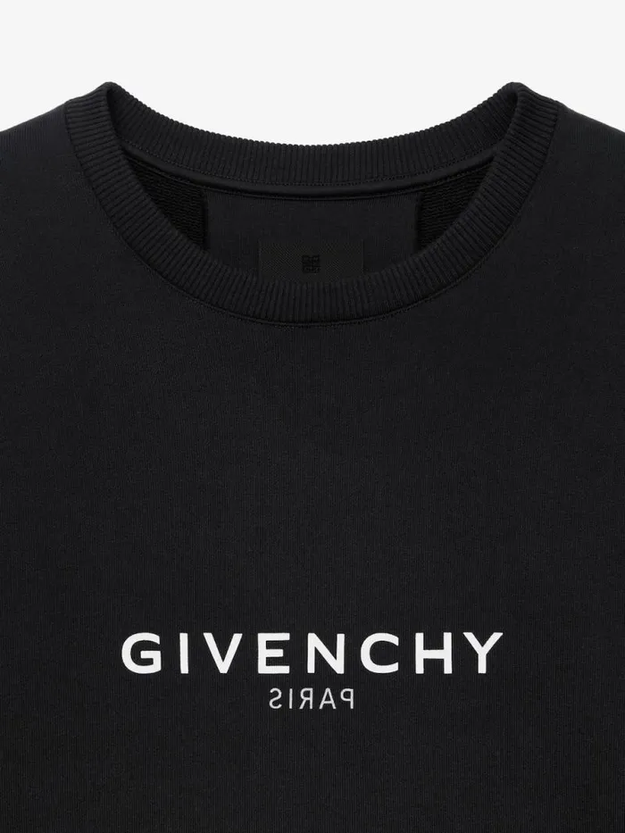 Men Sweatshirts and Hoodies Givenchy GIVENCHY Reverse Slim Fit Sweatshirt In Fleece Black